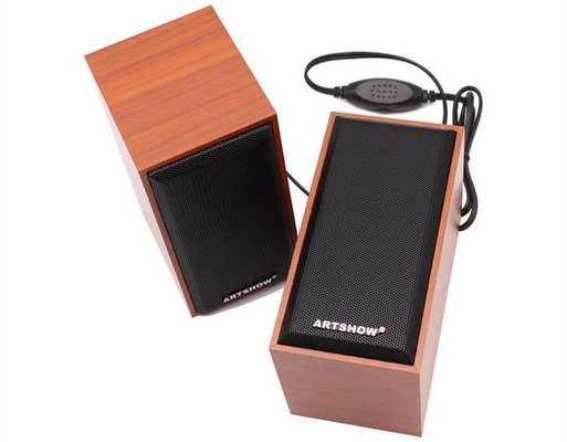 Portable USB 2.0 Desktop Hifi Bookshelf Speakers With Subwoofer Multimedia