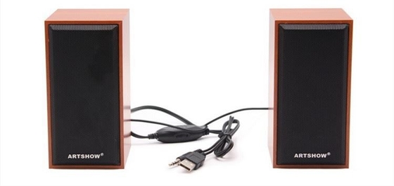Portable USB 2.0 Desktop Hifi Bookshelf Speakers With Subwoofer Multimedia