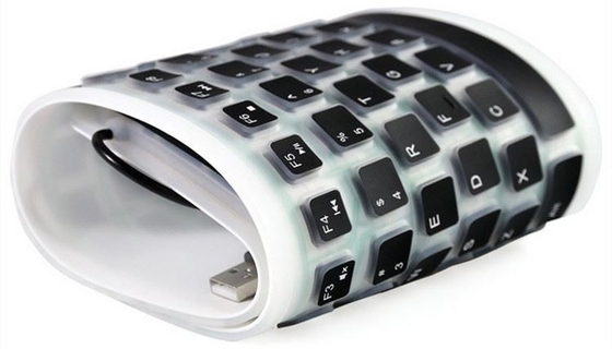 Wired USB Foldable Silicone Rubber Keyboard Slim Roll Up Travel Portable