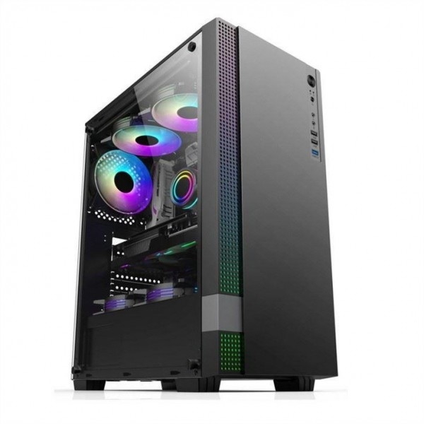 Pudełko do gier na PC ETEK Pudełko do gier na PC ATX Pudełko do gier na komputery wspiera 6 wentylatorów ARGB, ztemperowany Pandel ze strony szkła.