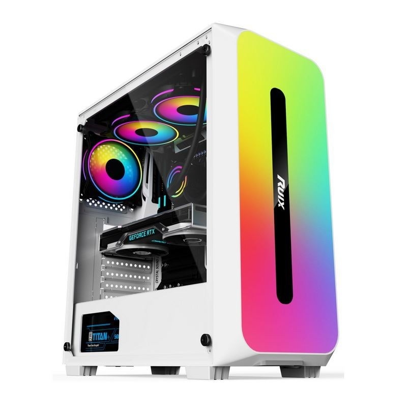 Obudowa Micro ATX/ATX/ITX Dazzle ARGB Effect Panel przedni Zasilacz montowany na dole Dostępny w kolorze czarnym i białym