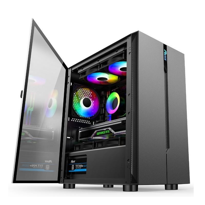 Obudowa komputerowa ETEK - otwierający się lewy panel Zasilanie Górna montaż Instalacja wentylatory RGB Panel prosty i hojny