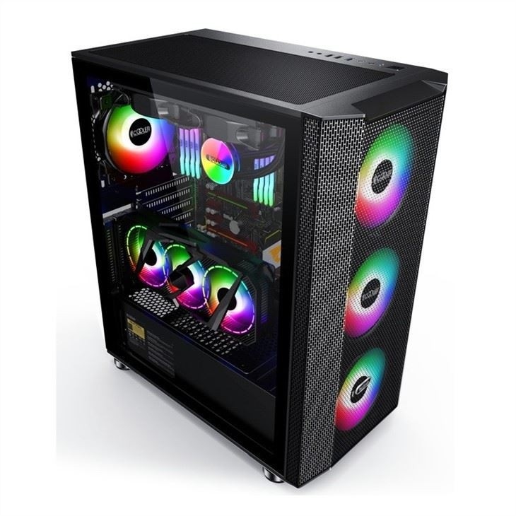 Obudowa komputera z konstrukcją magnetyczną Filtr przeciwpyłowy Obsługuje 6 wentylatorów ATX Mid-Tower PC Gaming Case Szklany panel boczny Kabel Manag