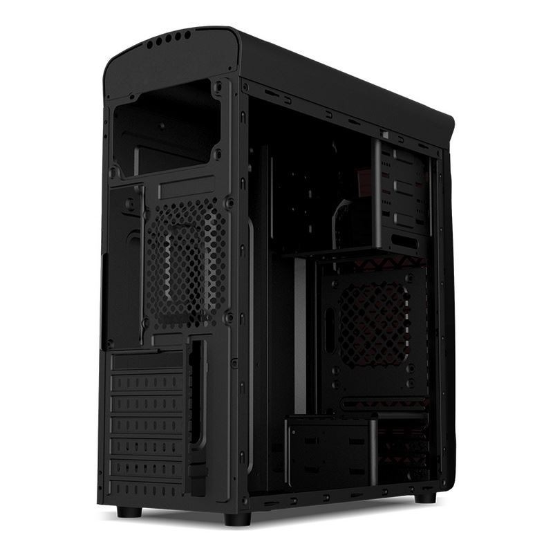 ETEK Airflow ATX Środkowa wieża z pustym i przejrzystym przednim panelem pełnym akrylem