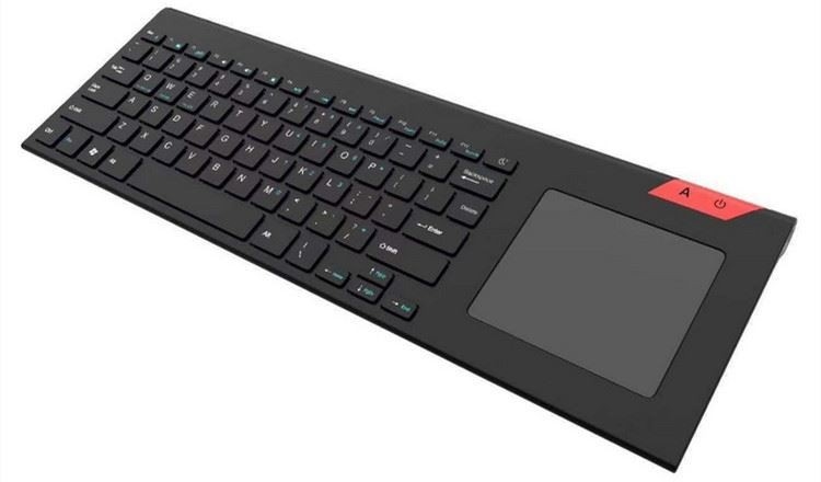 Klawiatura bezprzewodowa 2.4G z panelem dotykowym i łatwym sterowaniem multimediami Solidna, ultrakompaktowa pełnowymiarowa klawiatura ze stali nierdzewnej do telewizora PC