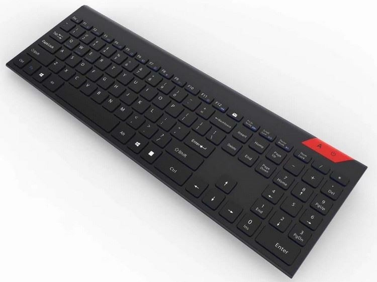 Klawiatura bezprzewodowa 2.4G z panelem dotykowym i łatwym sterowaniem multimediami Solidna, ultrakompaktowa pełnowymiarowa klawiatura ze stali nierdzewnej do telewizora PC