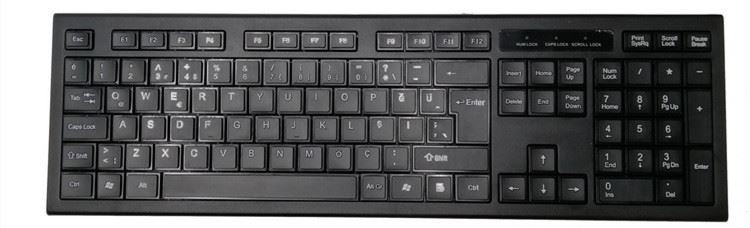 Bezprzewodowa klawiatura i mysz Combo 2,4 GHz Slim, pełnowymiarowa, cicha kombinacja z nanoodbiornikiem USB do laptopa, komputera PC