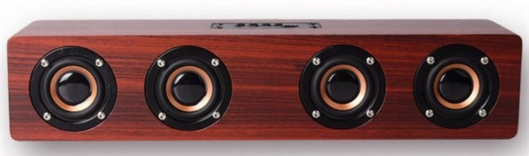 4000 mah Drewniany bezprzewodowy głośnik HIFI Bluetooth Przenośny zestaw muzyczny SoundBar AUX Zestaw głośnomówiący do telewizora