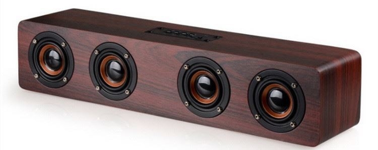 4000 mah Drewniany bezprzewodowy głośnik HIFI Bluetooth Przenośny zestaw muzyczny SoundBar AUX Zestaw głośnomówiący do telewizora