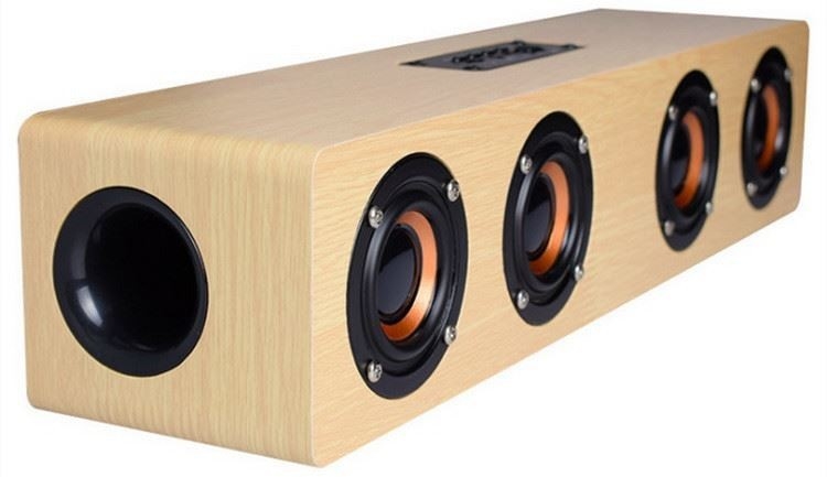 4000 mah Drewniany bezprzewodowy głośnik HIFI Bluetooth Przenośny zestaw muzyczny SoundBar AUX Zestaw głośnomówiący do telewizora