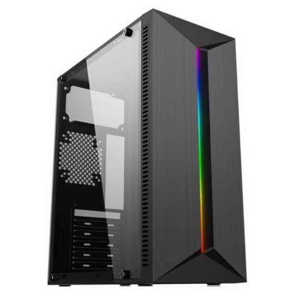 Panel akrylowy ATX Szafka komputerowa RGB Obudowa komputera do gier Czarna obudowa Przedni panel ABS z paskiem świetlnym RGB