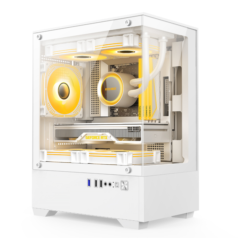 Micro-ATX ITX PC Gaming Case 1 HDD Bay 1 SSD Drive Bay Obie kolory Czarno-białe