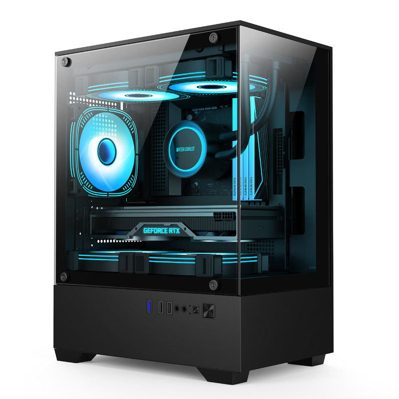 Micro-ATX ITX PC Gaming Case 1 HDD Bay 1 SSD Drive Bay Obie kolory Czarno-białe