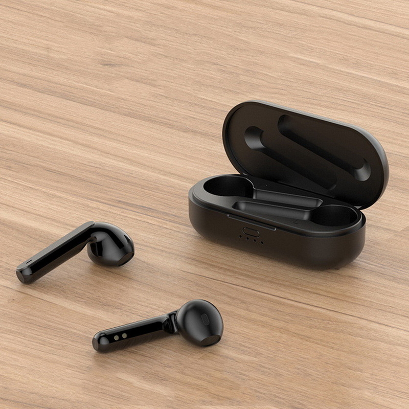 ETEK bezprzewodowe słuchawki, Bluetooth z mikrofonem, pół w uszach, redukcja hałasu dla czystych rozmów, głęboki bas, wodoodporny