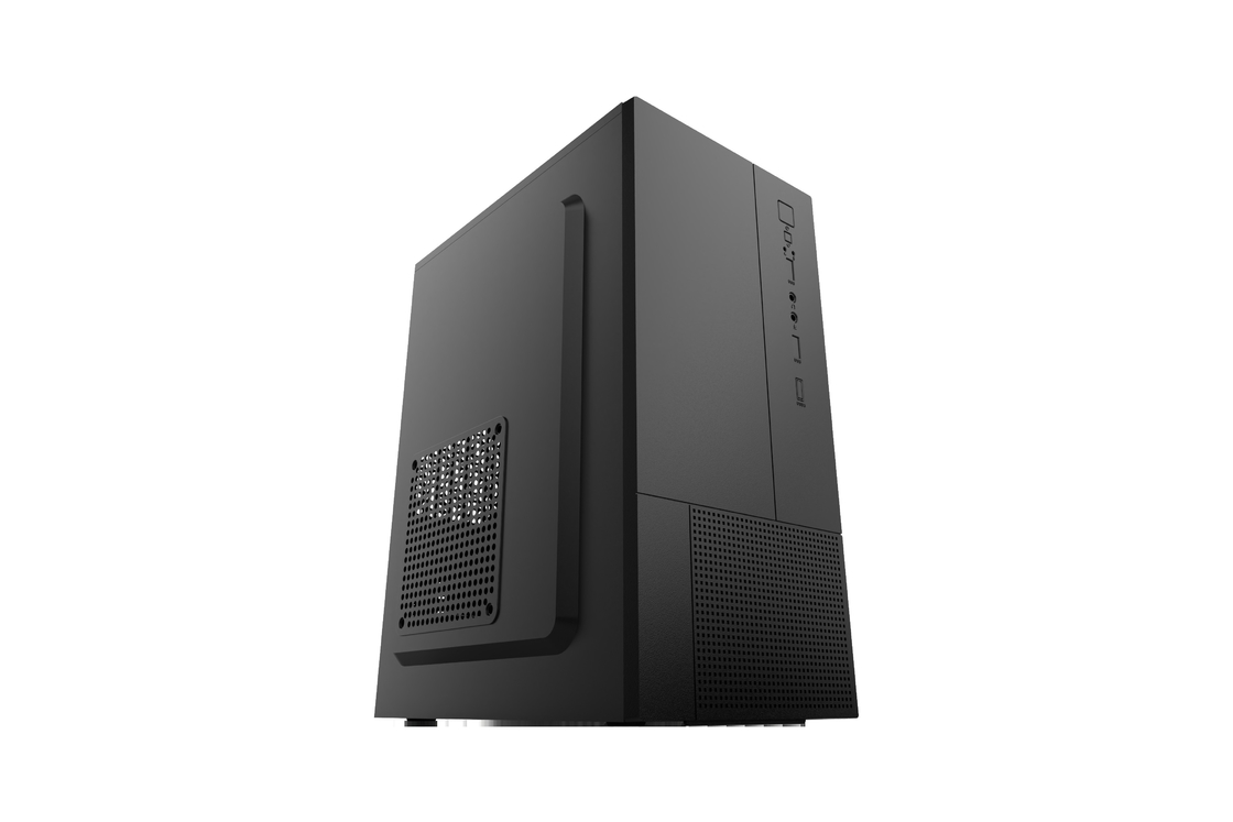 Kompaktna obudowa Micro ATX z dużą przestrzenią wewnętrzną w przystępnej cenie.