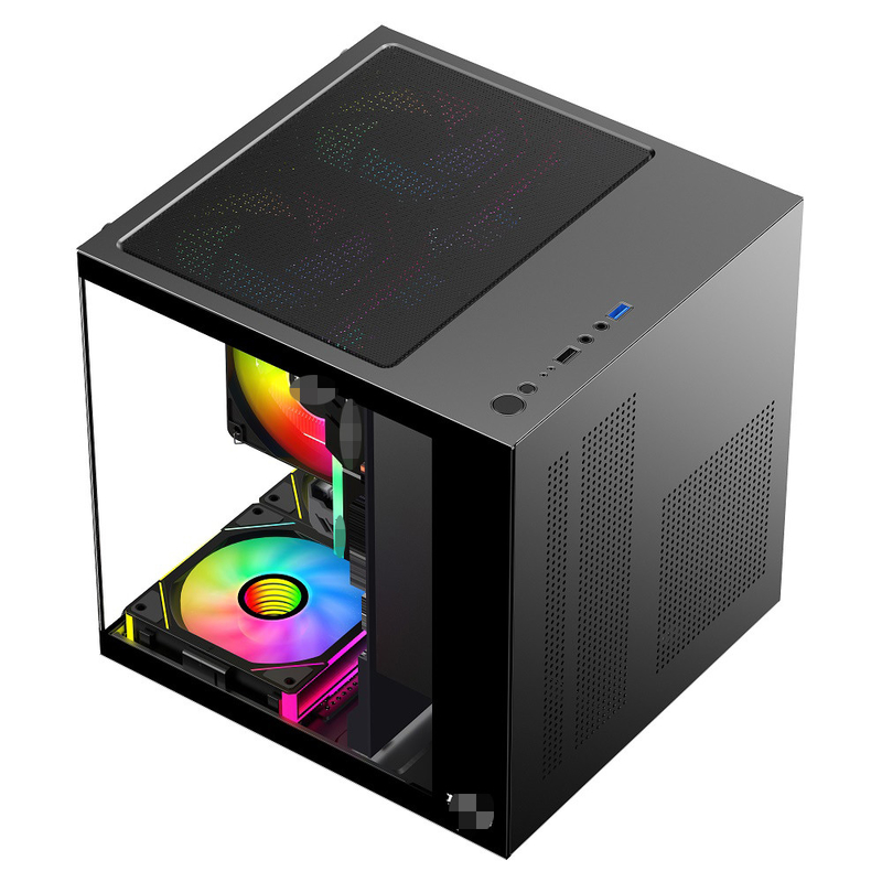 Obudowa do komputerów MATX/ITX obsługuje karty graficzne do 320 mm CPU chłodniki do 165 mm 1 dysk twardy 2 dyski SSD 3 x 12 cm Fani za pieniądze