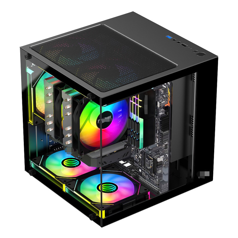 Obudowa do komputerów MATX/ITX obsługuje karty graficzne do 320 mm CPU chłodniki do 165 mm 1 dysk twardy 2 dyski SSD 3 x 12 cm Fani za pieniądze