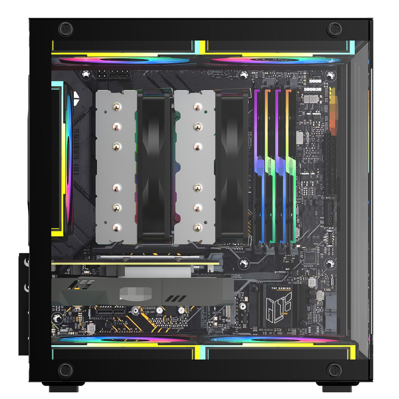 Obudowa do komputerów MATX/ITX obsługuje karty graficzne do 320 mm CPU chłodniki do 165 mm 1 dysk twardy 2 dyski SSD 3 x 12 cm Fani za pieniądze