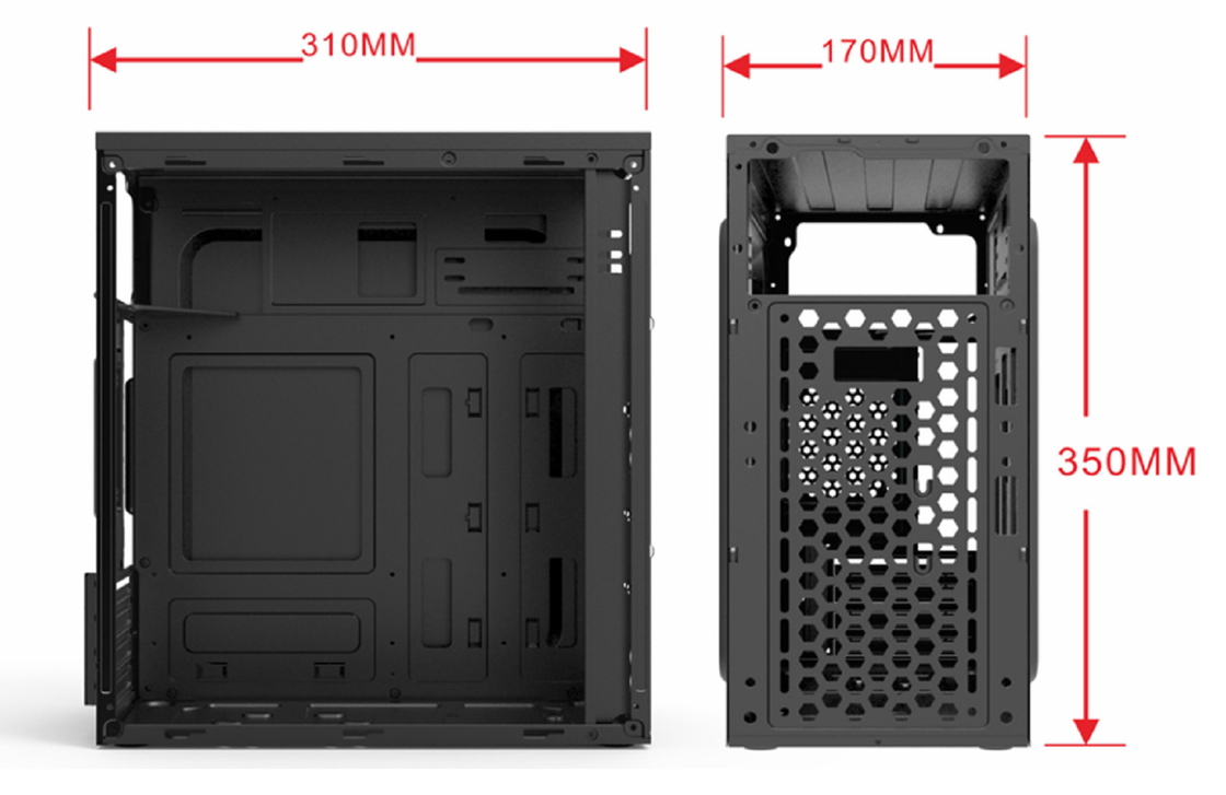 Wspiera MicroATX MIniATX z 4 gniazdkami rozszerzeniowymi 2HDD 2 SSD 12cm I 8cm Wspieracz do montażu Kompaktna lekka obudowa komputerowa za pieniądze