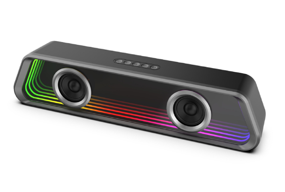 Bluetooth 5.3 ABS Material lustrzany 3000mAh Akumulator 8W X 2 Wydatki Wspiera BT/TF/USB/FM/AUX-IN/TWS dla miłośników muzyki