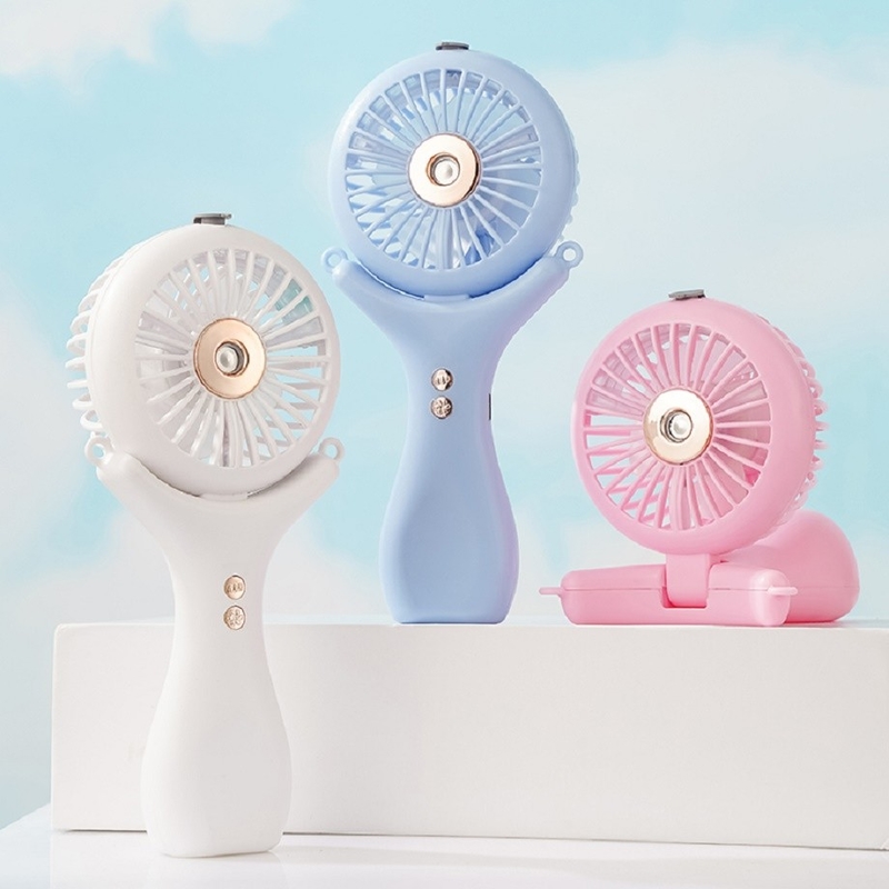 500mAh Bateria 2 godziny ładowania 3 prędkości wiatru 148g lekkie Halterneck Desktop Ręczny 3 w 1 Nano Spray Fan