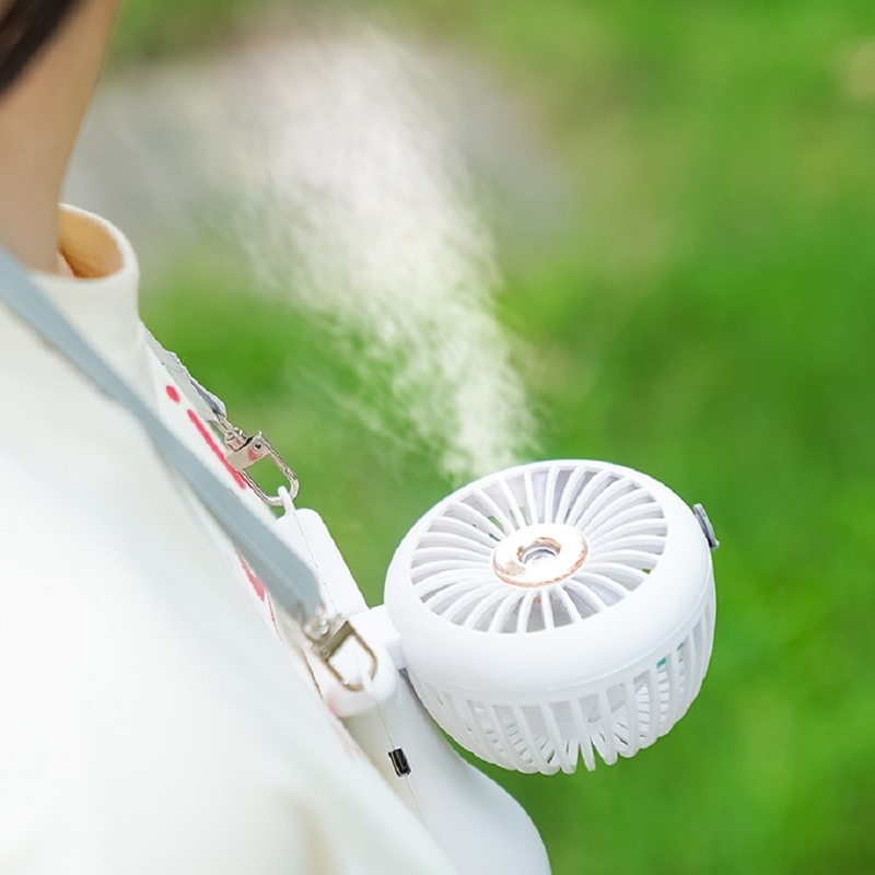 500mAh Bateria 2 godziny ładowania 3 prędkości wiatru 148g lekkie Halterneck Desktop Ręczny 3 w 1 Nano Spray Fan