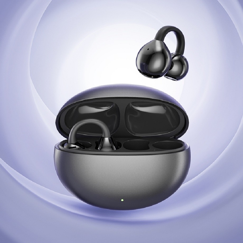 BT 5.4 3D Ergonomic Design Bluetooth słuchawki słuchawki do 5 godzin na połączenie Jednolite ciśnienie w mgle Purple Milk Tea Skóra Obsydian Czarny
