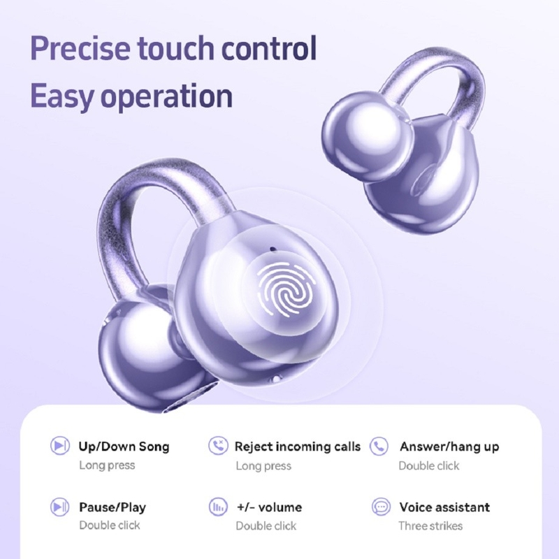 Bluetooth 5.4 Wsparcie A2DP/AVRCP/HFP Tytanowy diafragma Głośnik 4g na ucho wodoodporny Odporny na pot dla ludzi biznesowych Gracze