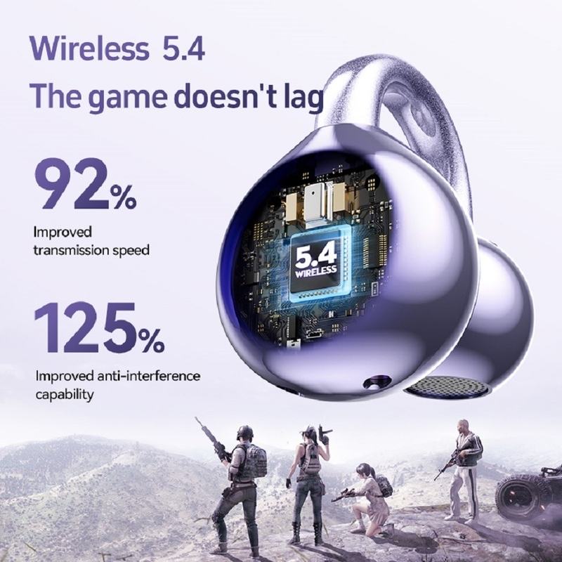 Bluetooth 5.4 Wsparcie A2DP/AVRCP/HFP Tytanowy diafragma Głośnik 4g na ucho wodoodporny Odporny na pot dla ludzi biznesowych Gracze