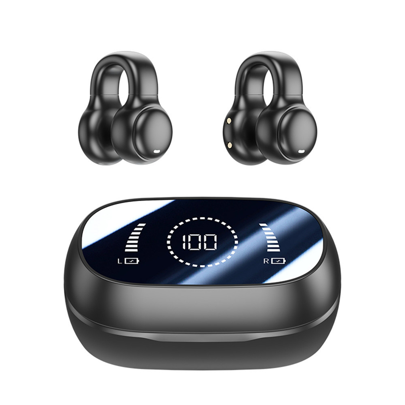 Bluetooth 5.3 słuchawka w pełni otwarte Design słuchawki 9D Surround Sound Gra Audio-synchronizacja HIFI cyfrowy wyświetlacz 1.5H ładowanie 6H Single Playback
