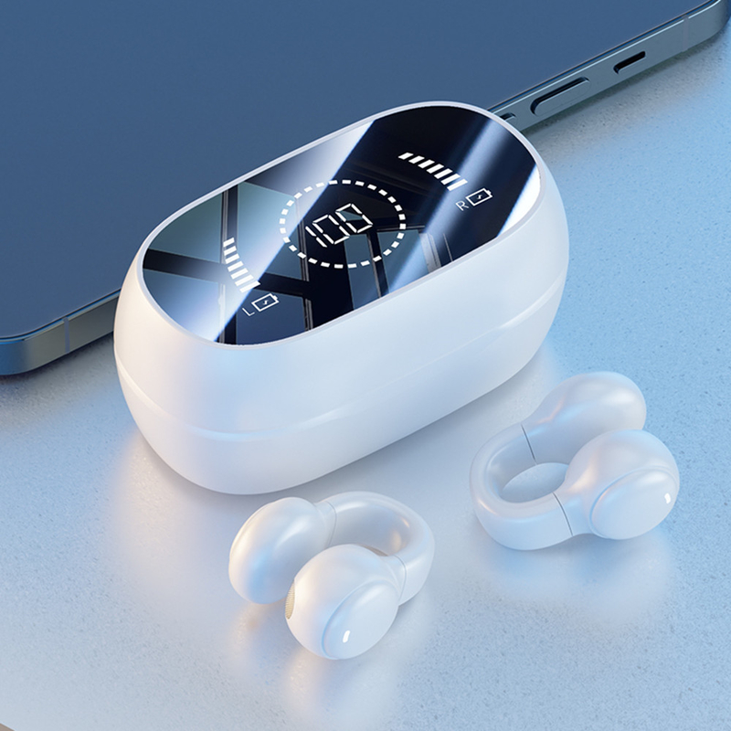 Bluetooth 5.3 słuchawka w pełni otwarte Design słuchawki 9D Surround Sound Gra Audio-synchronizacja HIFI cyfrowy wyświetlacz 1.5H ładowanie 6H Single Playback
