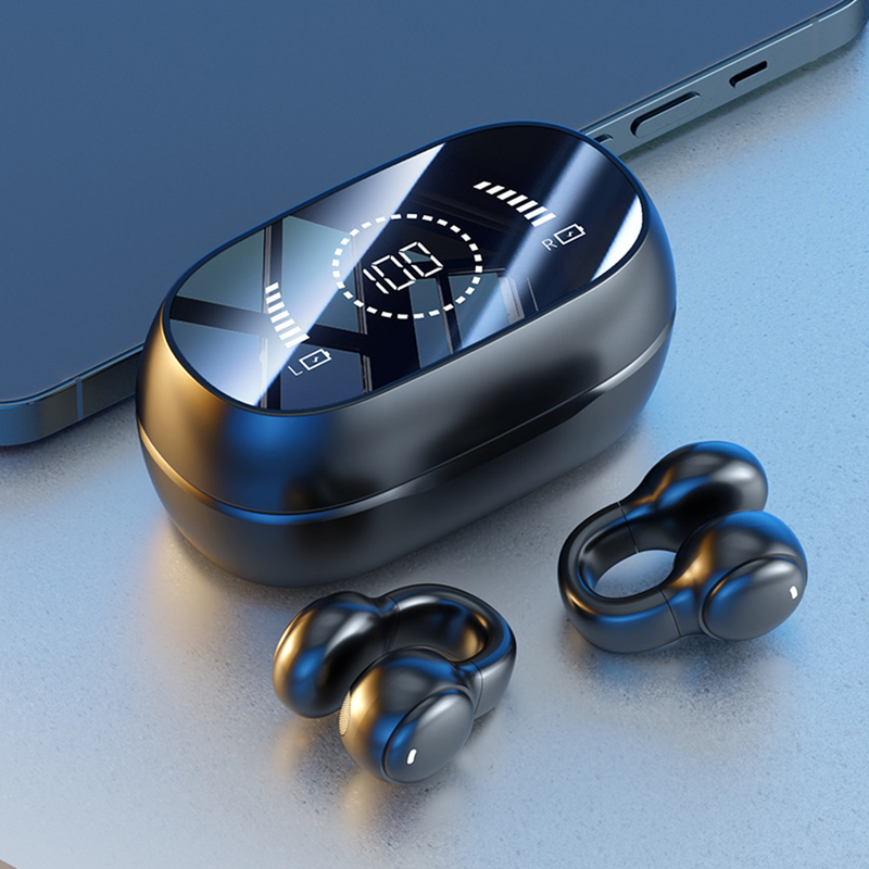 Bluetooth 5.3 słuchawka w pełni otwarte Design słuchawki 9D Surround Sound Gra Audio-synchronizacja HIFI cyfrowy wyświetlacz 1.5H ładowanie 6H Single Playback