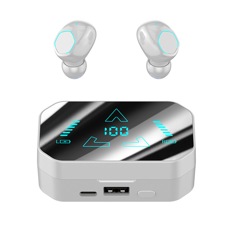 Bluetooth 5.3, F10 wodoodporne i bestproof w uszach słuchawki z cyfrowym wyświetlaczem Ergonomiczny projekt do gry sportowej