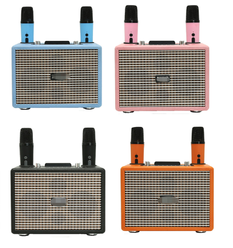 ETEK Dual LTK53101 Wzmacniacze z 3-calowymi głośnikami pełnego zasięgu 40mm Tweeter i Dual Wireless Mics Home Karaoke Speaker