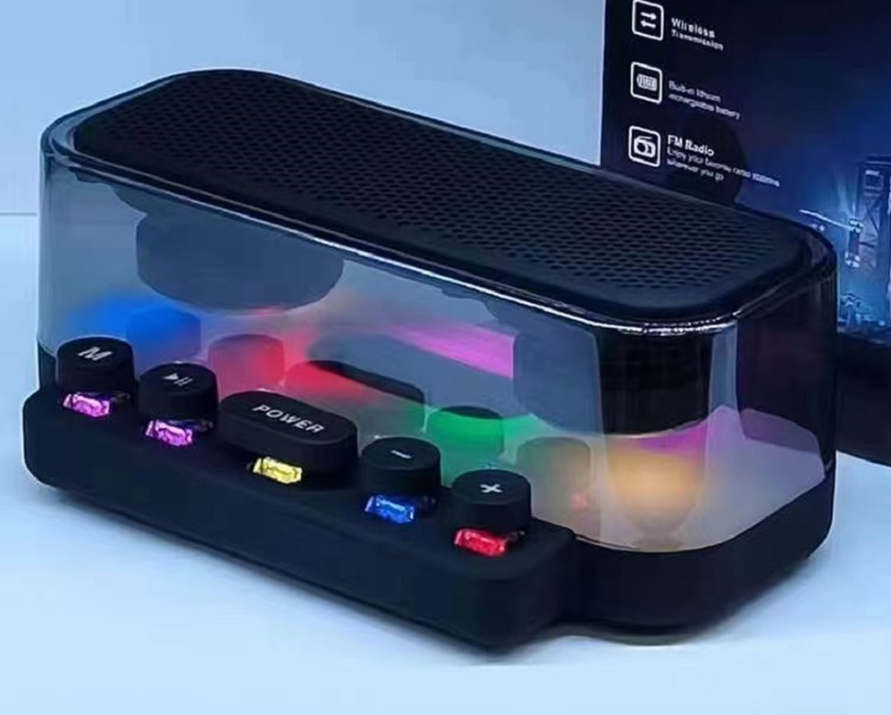 10W Power Black Bluetooth Speaker with 2400mAh/1200mAh/800mAh Baterie Supports TF/FM Playback and 32GB Memory Card Włączenie komórkowe