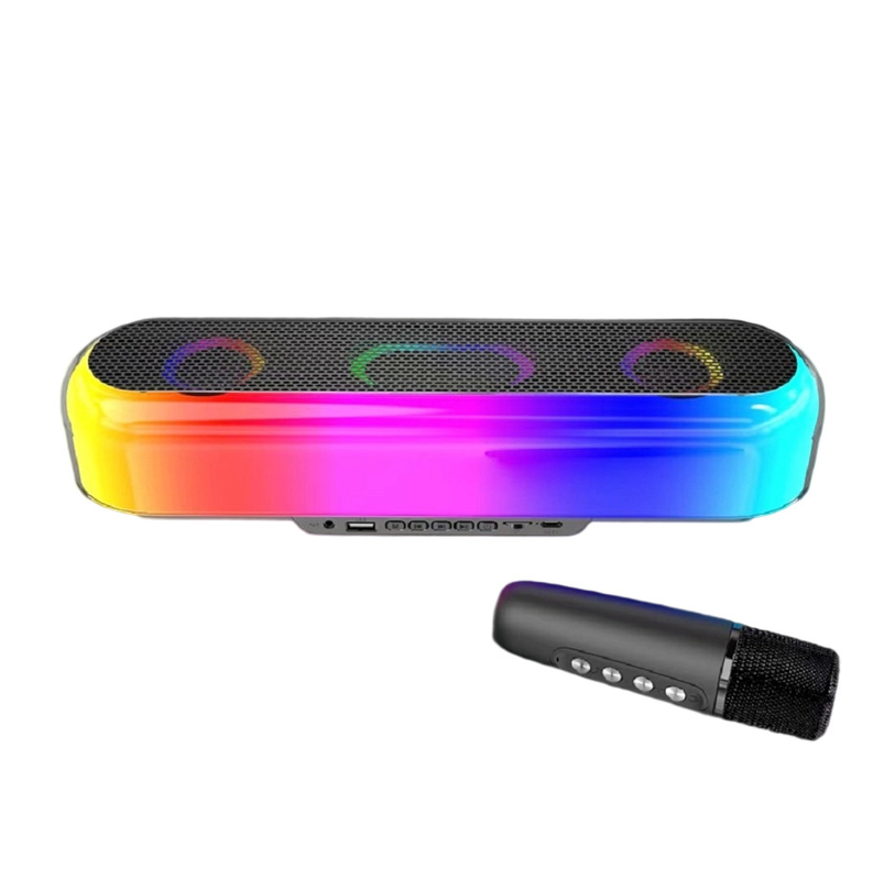 10W RMS Power 52mm Speaker 1500mAh Bateria Wspiera Bluetooth TF Card Do 32GB Radio FM Kolorowe światła LED