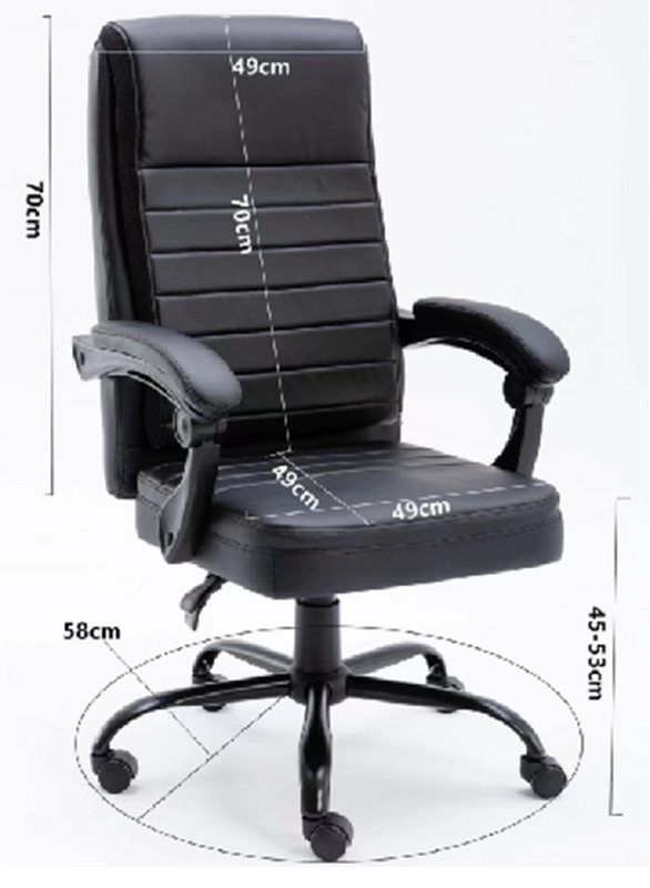 Wielofunkcyjny mechanizm ergonomiczny krzesło do gier z podłogami PU i oparciem pleców 320 mm chromowa podstawa z kołkami nylonowymi