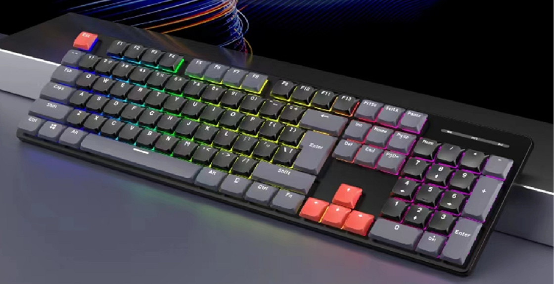 Ergonomiczna klawiatura mechaniczna z pełnymi klawiszami TYPE-C
