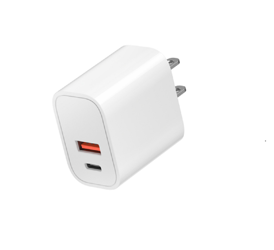 Podwójny port szybkiego ładowania USB-C + USB-A obsługuje protokoł szybkiego ładowania PD / QC 110-240V 50/60Hz Global Universal