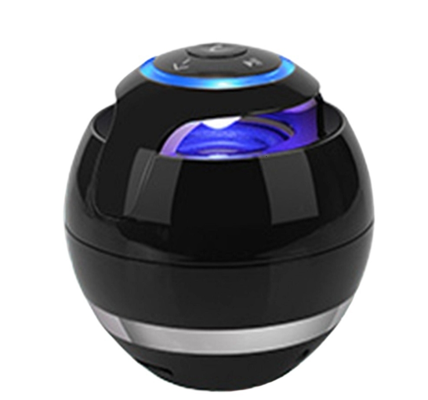 Kompaktowe ciało (D78*H78mm). Wspiera Bluetooth, AUX, kartę TF, radio FM. Wbudowana bateria 300mAh, ładowanie USB.