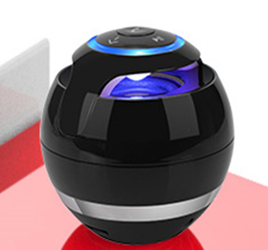 Kompaktowe ciało (D78*H78mm). Wspiera Bluetooth, AUX, kartę TF, radio FM. Wbudowana bateria 300mAh, ładowanie USB.
