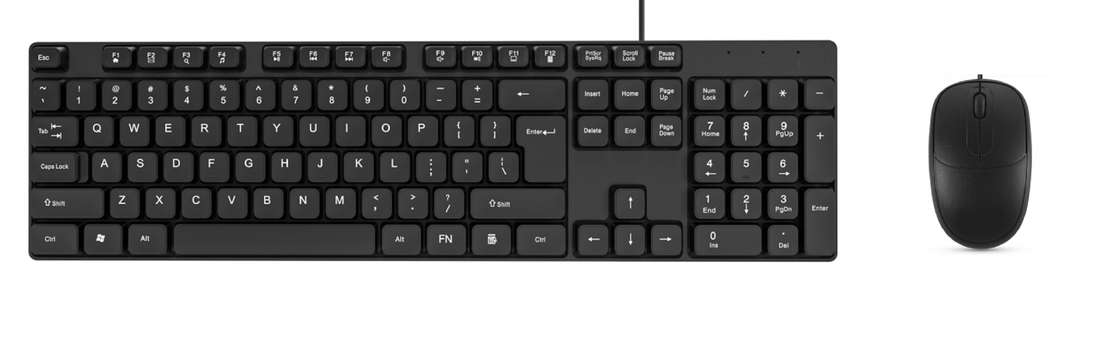 Wodoszczelny 104 klawisze z przewodową myszką klawiatury USB Plug-Play HIPS Materiał Multimedialne klawisze do biura