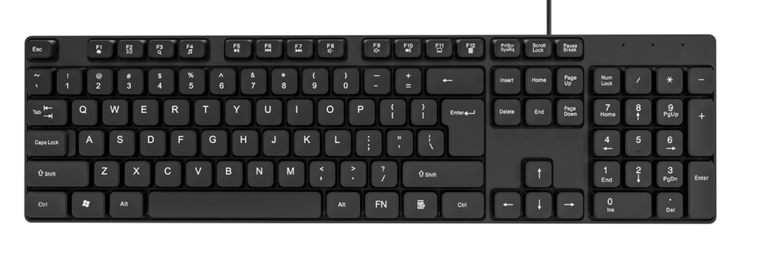 Wodoszczelny 104 klawisze z przewodową myszką klawiatury USB Plug-Play HIPS Materiał Multimedialne klawisze do biura