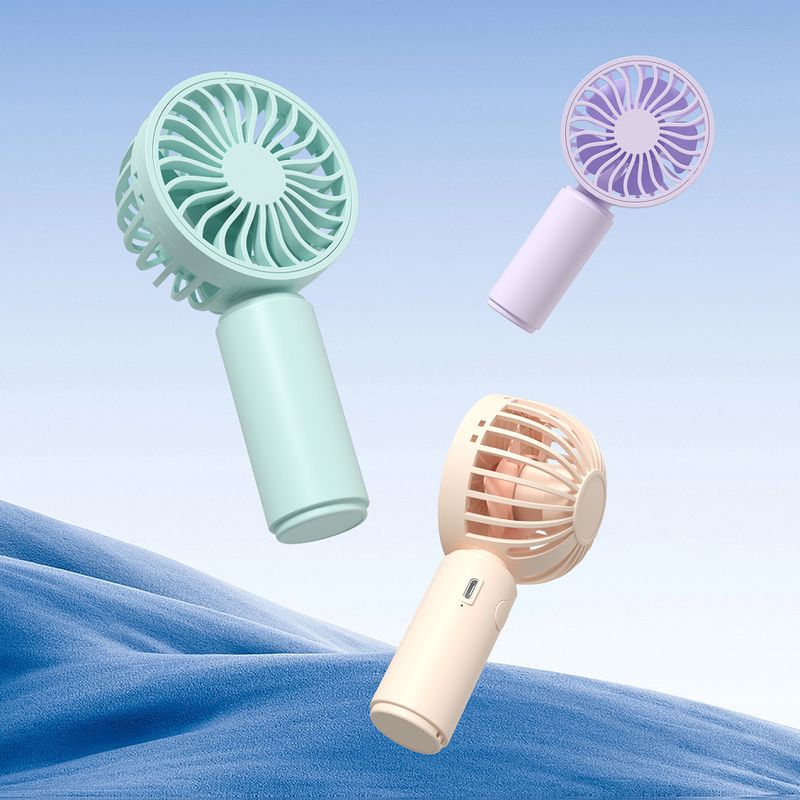 Mini wentylator ręczny 300mAh Bateria 1H Żywotność baterii Obsługuje 1,5H Ładowanie przez Type-C Przełącznik z tyłu Różowy Niebieski Fioletowy