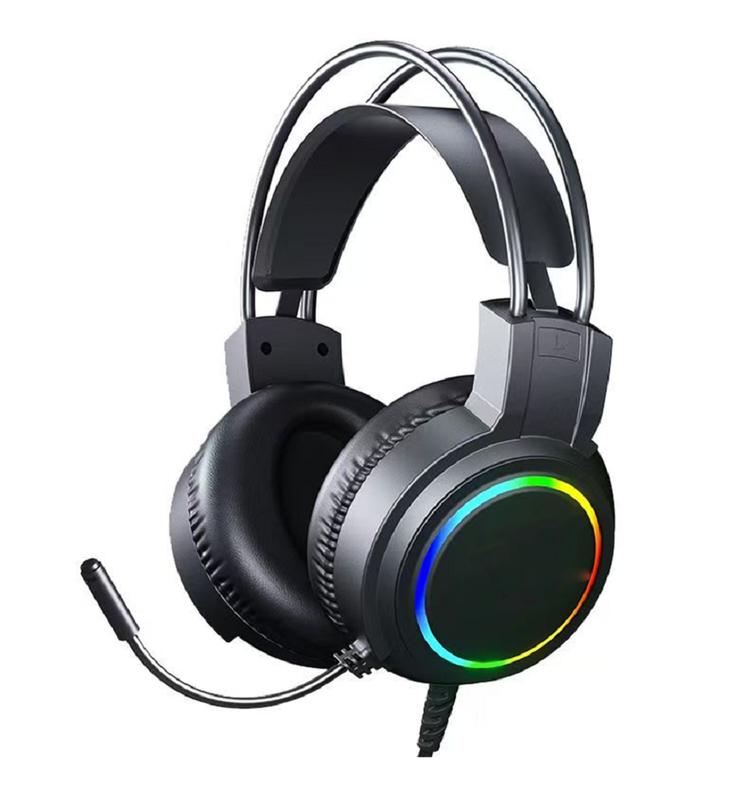 Przewodowe słuchawki dla graczy ETEK Gaming, przetwornik 50 mm, pasmo przenoszenia 20 Hz-20 kHz, mikrofon dookólny, kabel 2,0 m