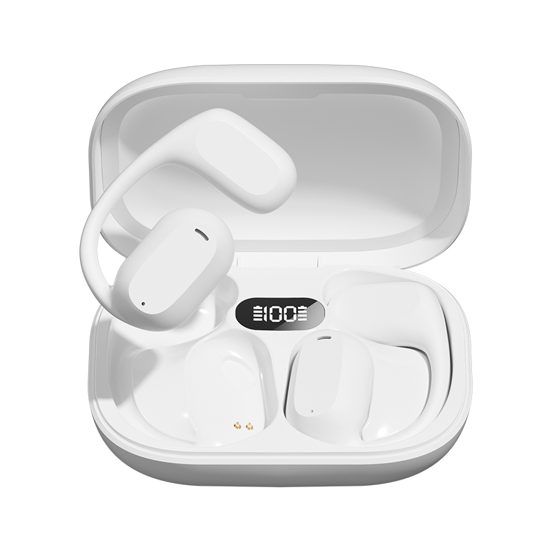 ETEK Ear-Hook TWS słuchawki, Bluetooth 5.3 (A2DP/AVRCP/HFP), komórka słuchawkowa o pojemności 50 mAh + obudowa o pojemności 300 mAh (plata ochronna)