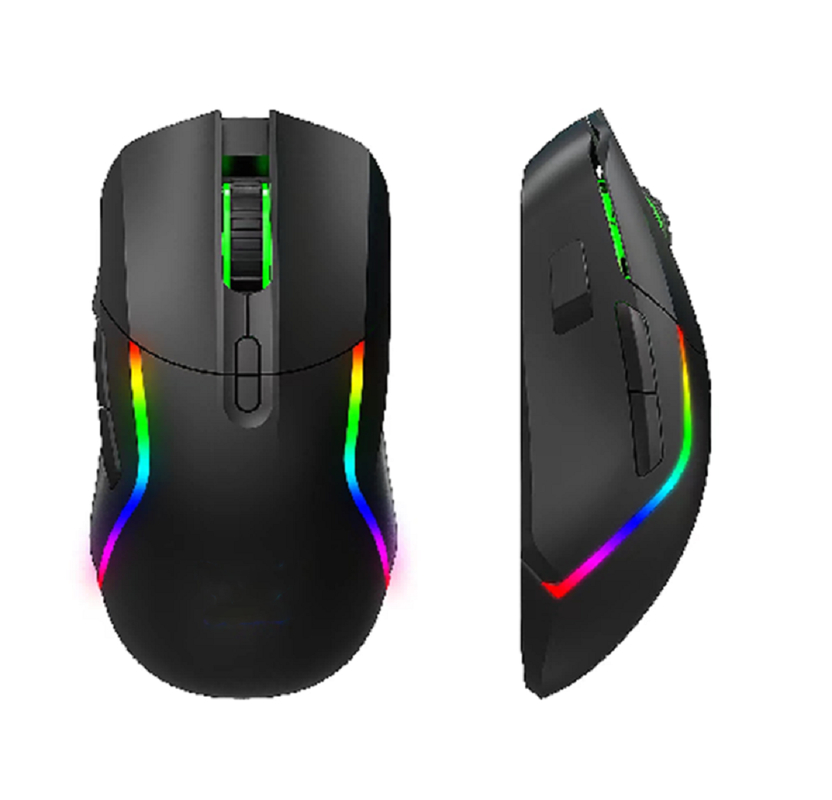 Ta 2.4G bezprzewodowa mysz do gier RGB Bluetooth z 8 przyciskami, 1200-3200DPI regulacji,3akumulator o mocy 0,7 V/600 mA