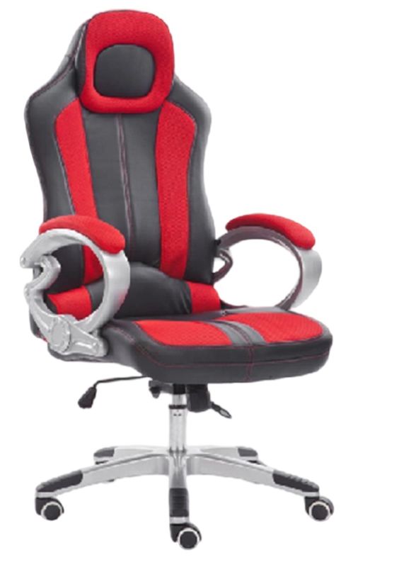 Krzesło ergonomiczne z włókienami PU Powłoka powleczona podstawa 100 mm Gaslift mechanizm nachylenia