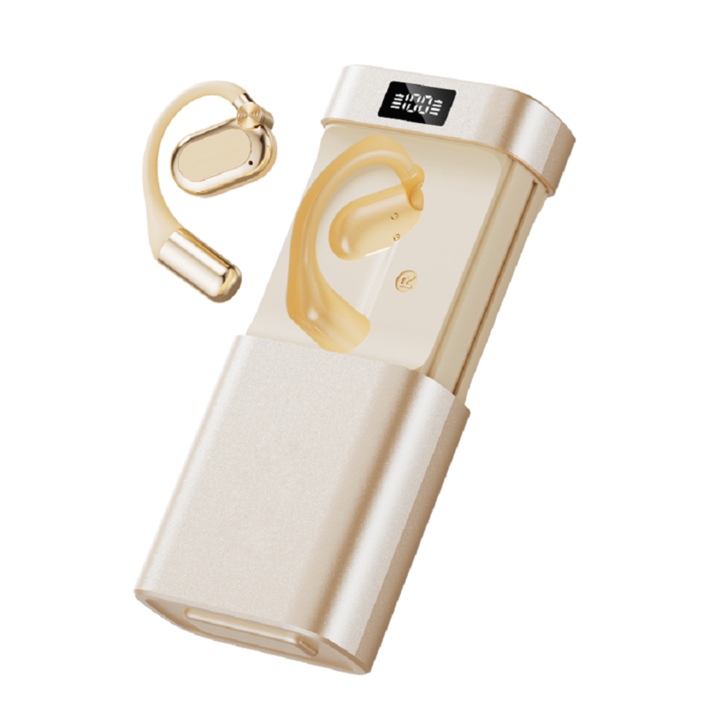 ETEK Open-fit AI Translation Bezprzewodowy słuchawkę z latarką LED & Power Bank 1800mAh Ładowarka Czarna / Kompleks
