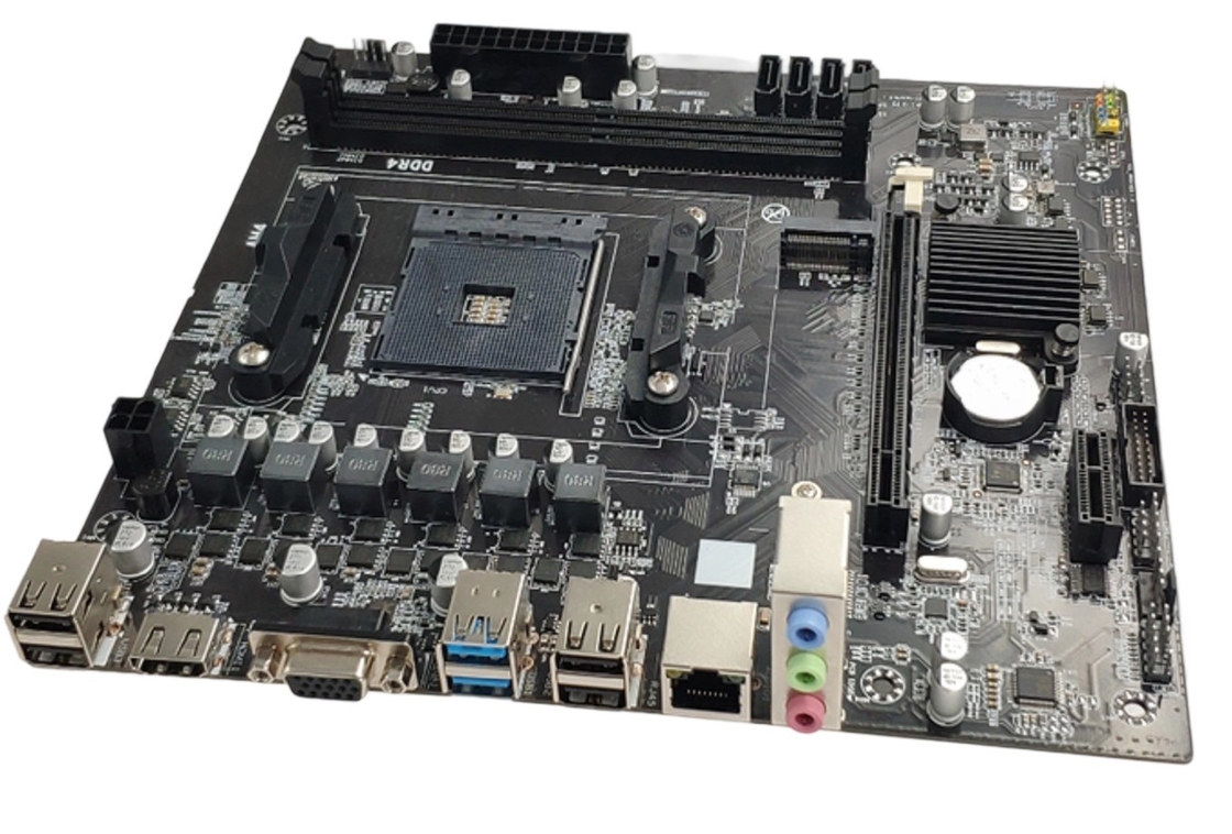 M-ATX AM4 Płyty główne dla Ryzen3/5 procesorów Dual DDR4 Slots 4*SATA3.0 Porty VGA+HDMI Wyjścia wyświetlacze i 3*3.5mm gniazda audio